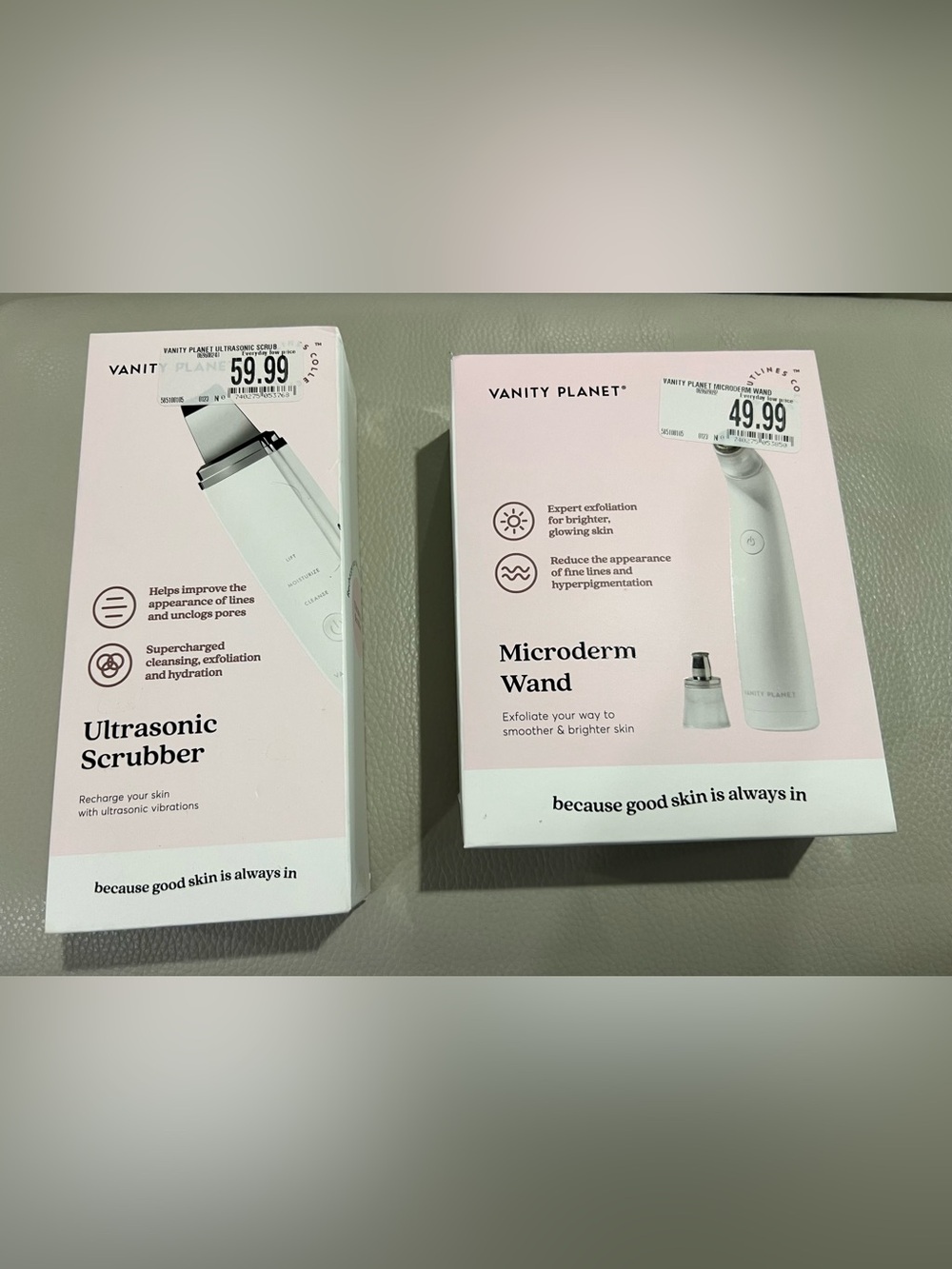 Ultrasonic scrubber and Microderm Wand